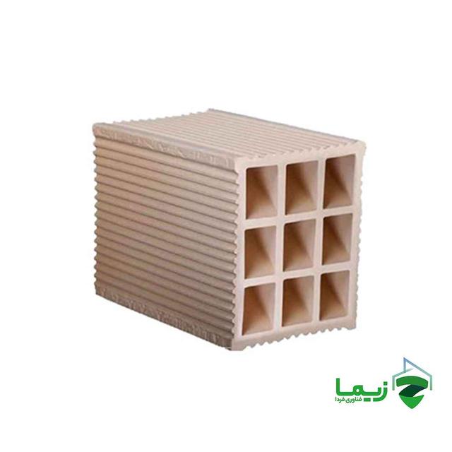 آجر سفال 15 (شال قزوین) 20*19.5*13.5 _ عمده