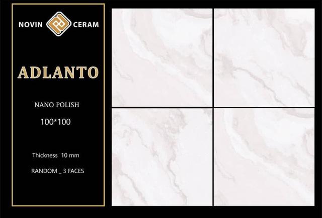 سرامیک پرسلان 100*100 آدلانتو نانوپولیش درجه 1 نوین سرام