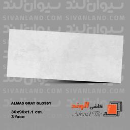 سرامیک 30*90 پولیش مدل الماس خاکستری الوند درجه یک