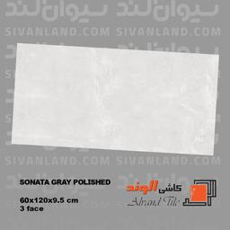 سرامیک 60*120 پولیش خاکستری مدل سوناتا الوند درجه یک
