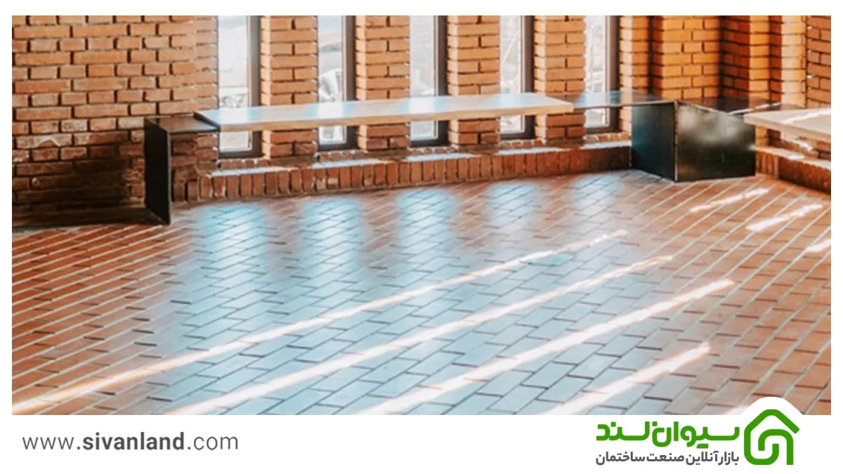 چیدمان آجری سرامیک کاری کف