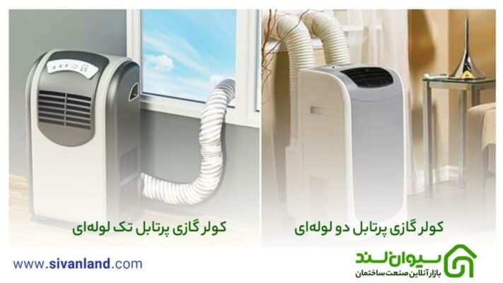 کولر گازی پرتابل تک لوله‌ای / کولر گازی پرتابل دو لوله‌ای