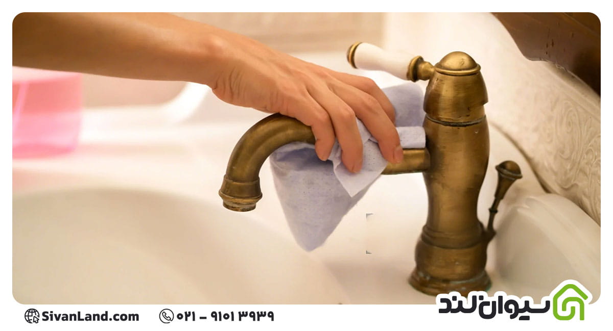 تمیز کردن شیرآلات برنجی