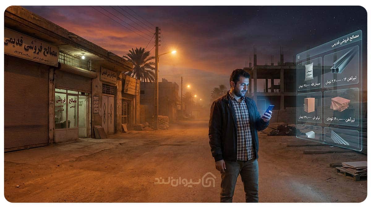 فروش آنلاین مصالح ساختمانی در جنوب کشور از طریق سیوان لند