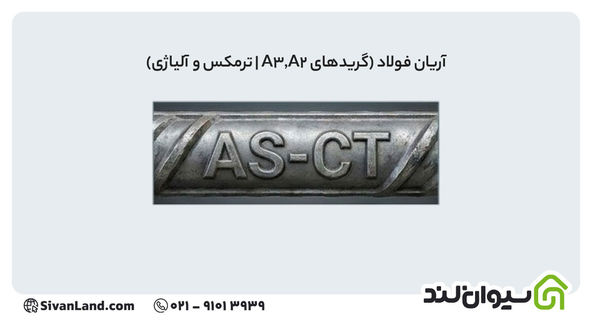 علامت اختصاری میلگرد آریان فولاد