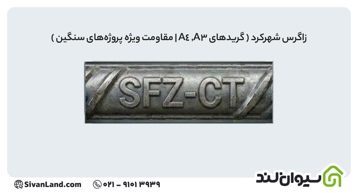 علامت اختصاری میلگرد زاگرس شهرکرد