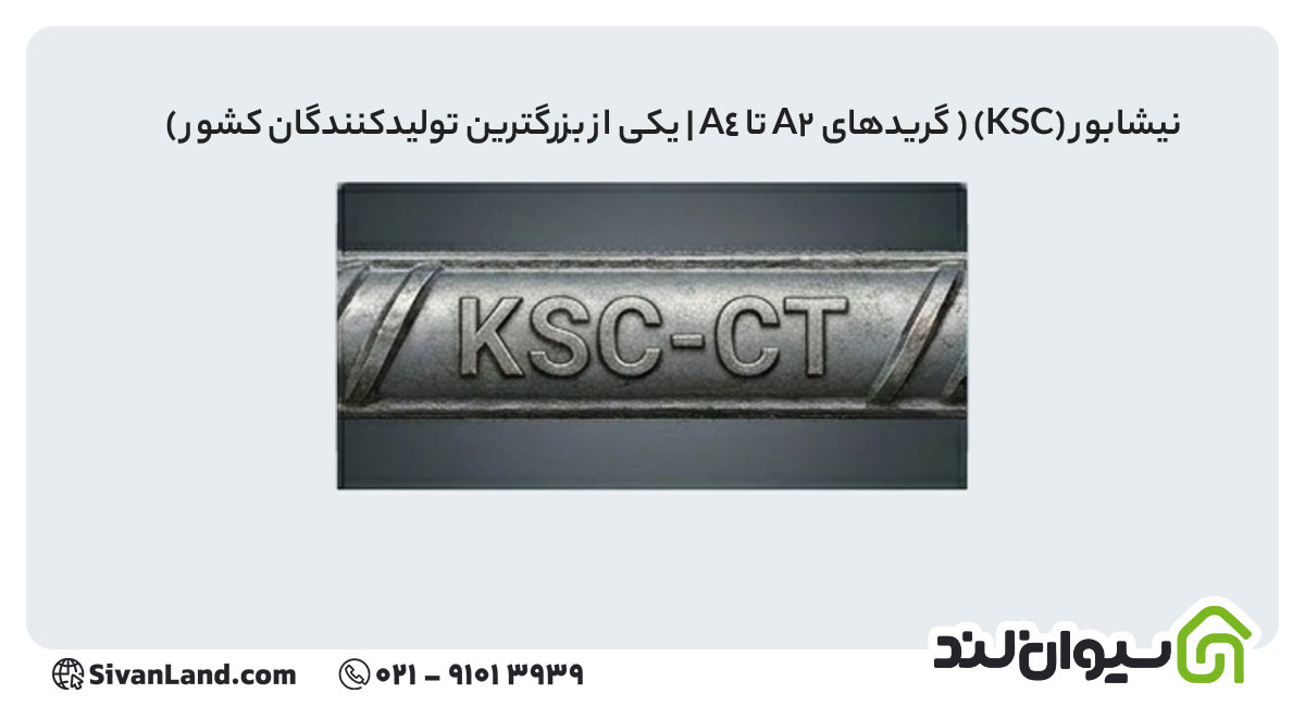 علامت اختصاری میلگرد نیشابور (KSC)