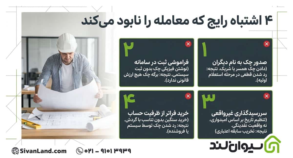 اشتباهات رایج در خرید مصالح ساختمانی با چک صیادی