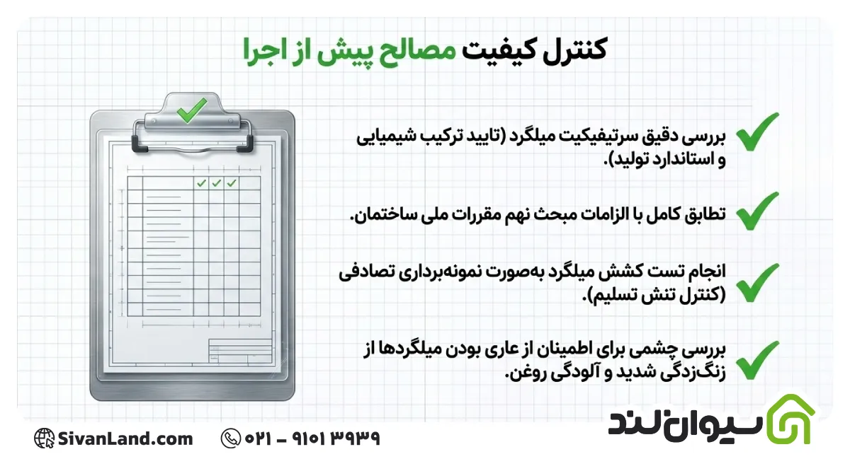 فونداسیون ساختمان چیست؟ انواع پی، طراحی، اجرا، آرماتوربندی و کنترل کیفیت 12 12 کنترل کیفیت در اجرای فونداسیون