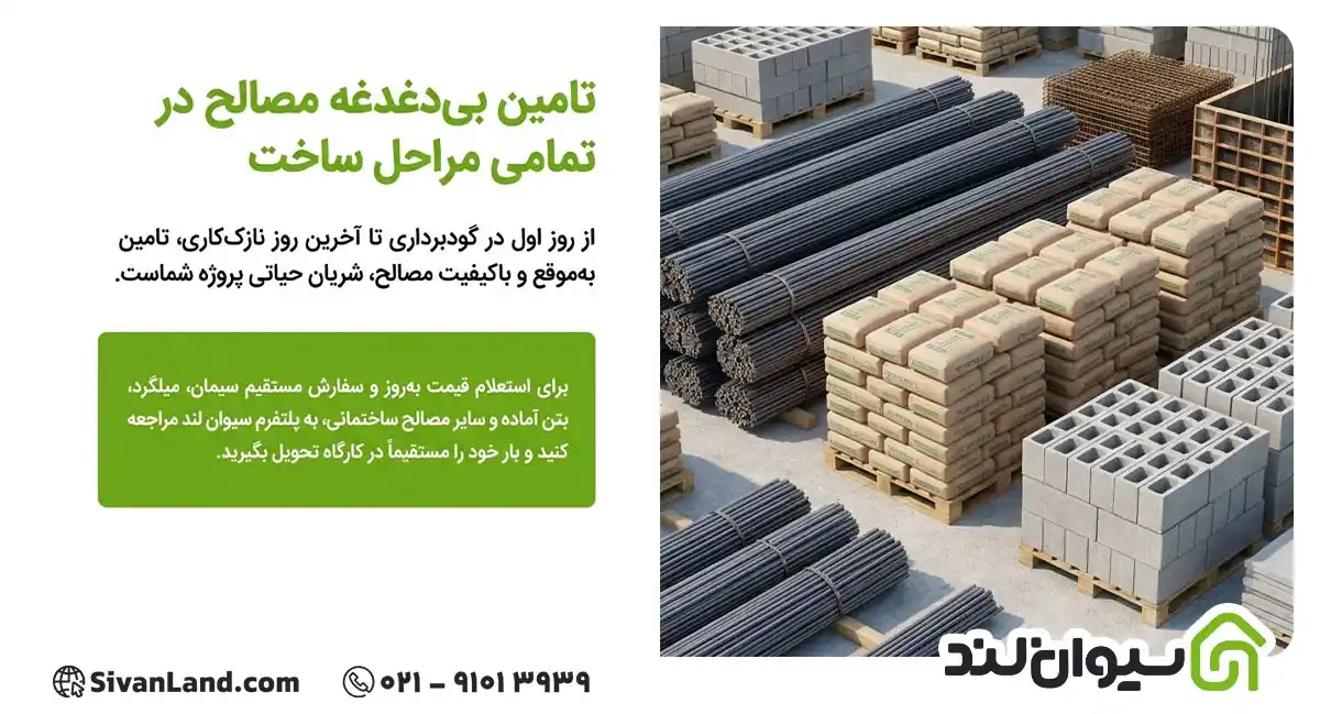 مراحل ساخت ساختمان از صفر تا صد؛ مهندسان، ادارات، مجوزها و سازمانهای درگیر 24 24 خرید انواع مصالح ساختمانی از سیوان لند