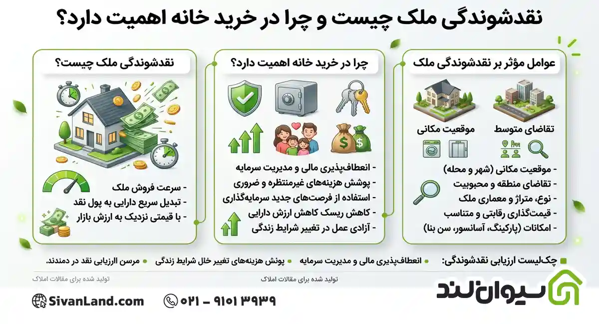 نقدشوندگی ملک چیست و چرا در خرید خانه اهمیت دارد؟ 6 6 نقدشوندگی ملک چیست