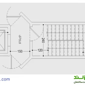 پلان راه پله و آسانسور